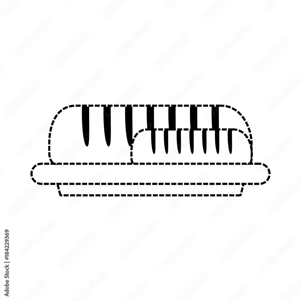  plate with bread  vector illustration