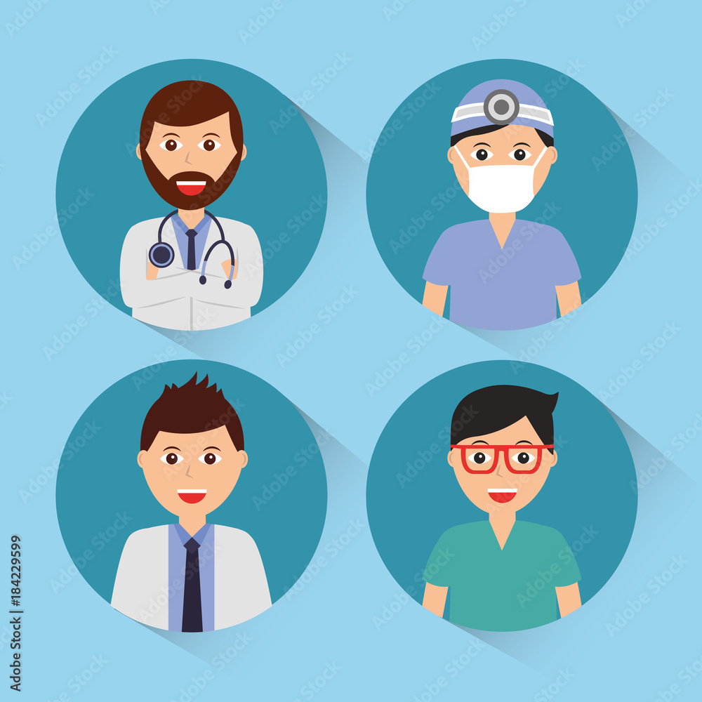 doctors staff hospital professional people vector illustration doctors staff hospital professional people vector illustration
