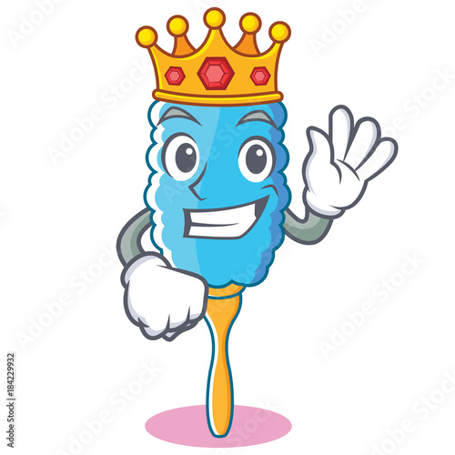 King feather duster character cartoon