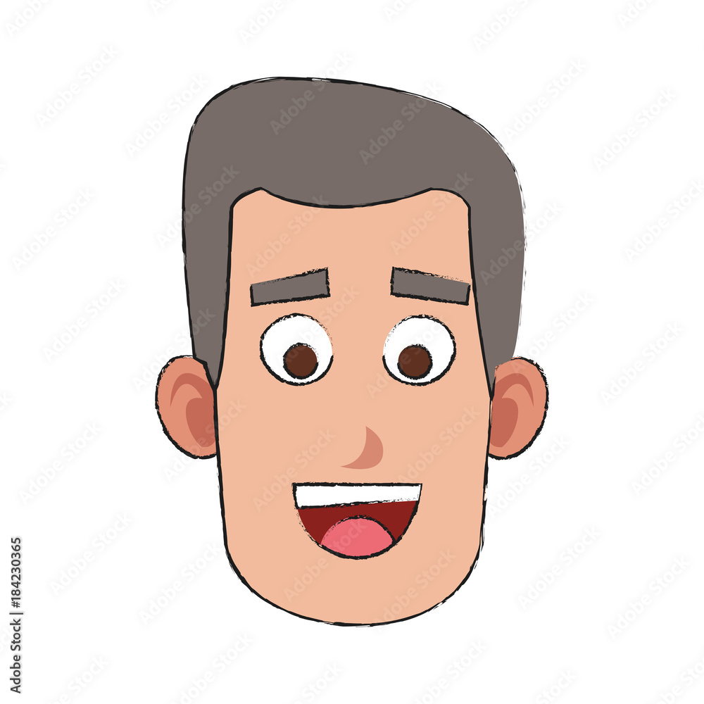 Fototapeta premium Grandfather face cartoon