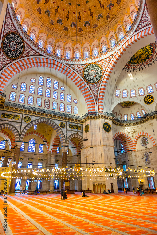 Obraz premium Suleymaniye mosque,Popular landmark in Istanbul,Turkey