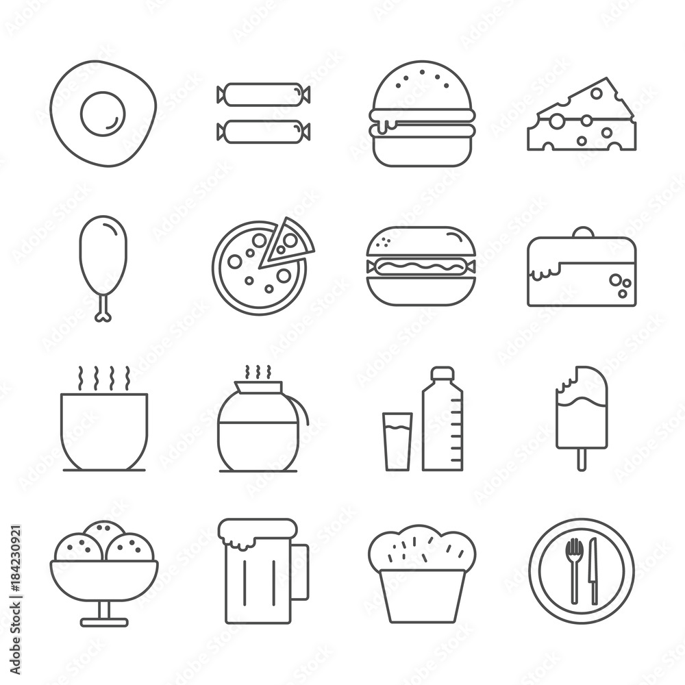 food icon set