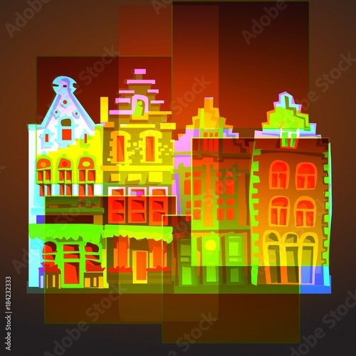Cartoon buildings