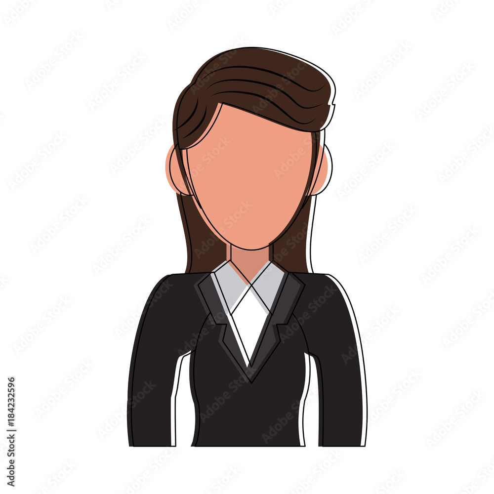 Business woman avatar cartoon