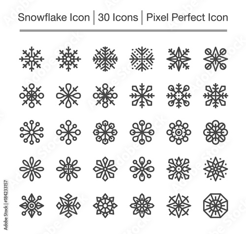 snowflake line icon,editable stroke,pixel perfect icon