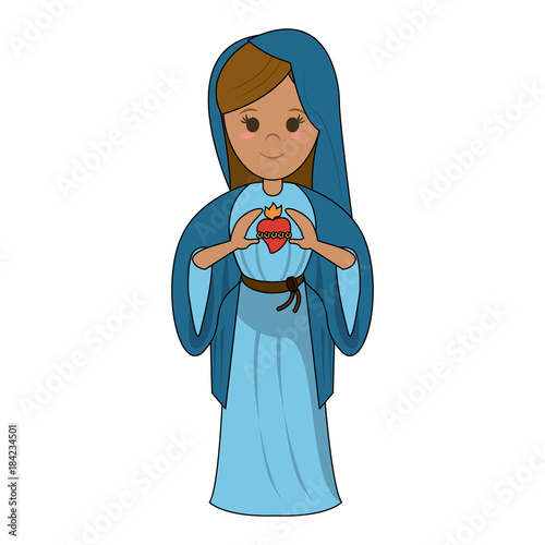 Virgin mary cartoon