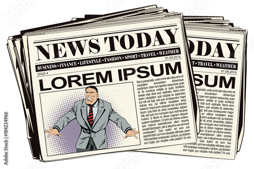 Man is in shock. Stock illustration.