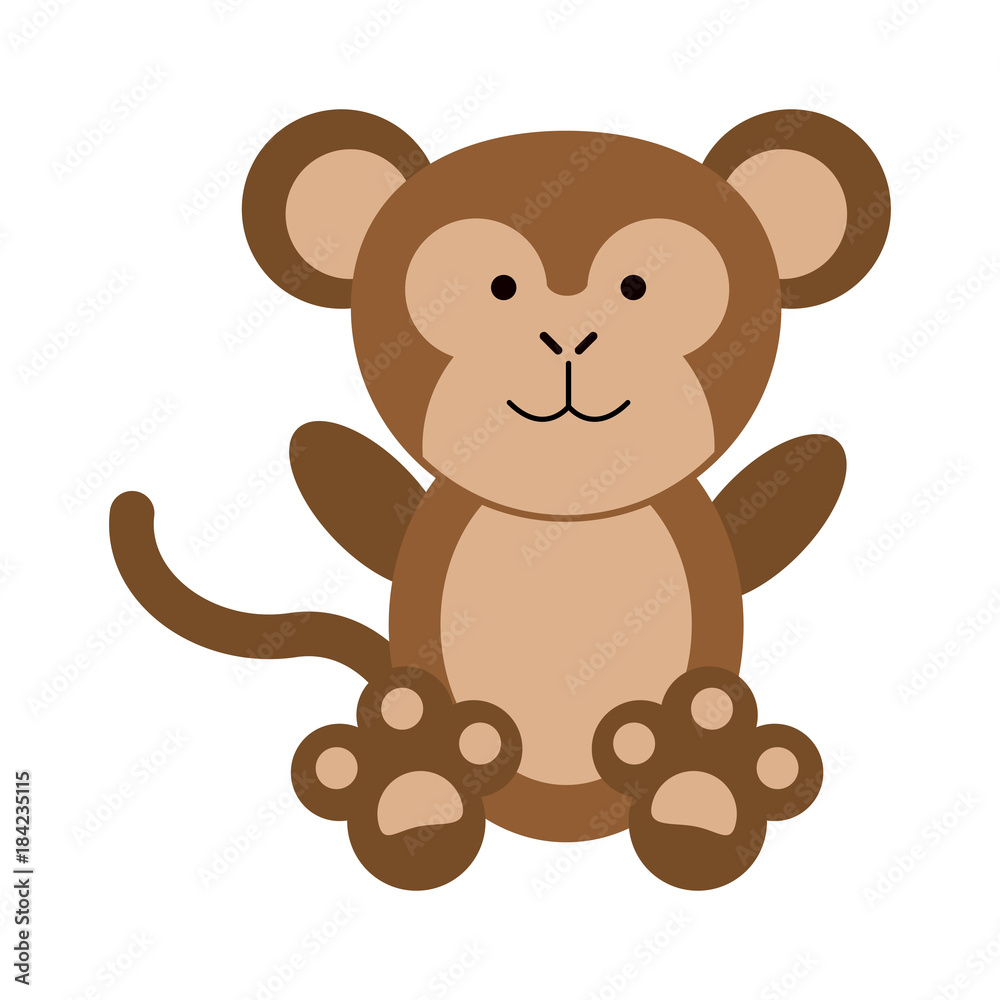 Cute monkey cartoon icon vector illustration graphic design Cute monkey cartoon icon vector illustration graphic design