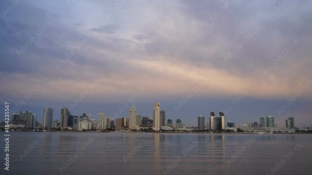 San Diego Downtown City Skyline Coronado Bay Dusk San Diego Downtown City Skyline Coronado Bay Dusk