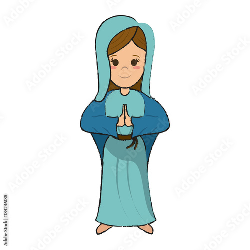 Virgin mary cartoon