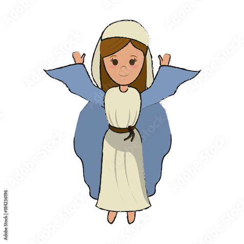 Virgin mary cartoon