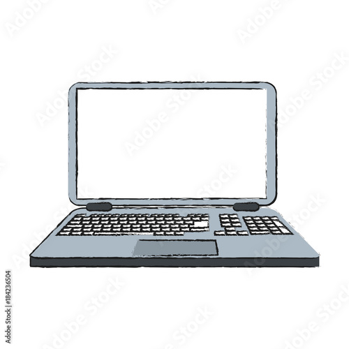 Laptop pc technology icon vector illustration graphic design