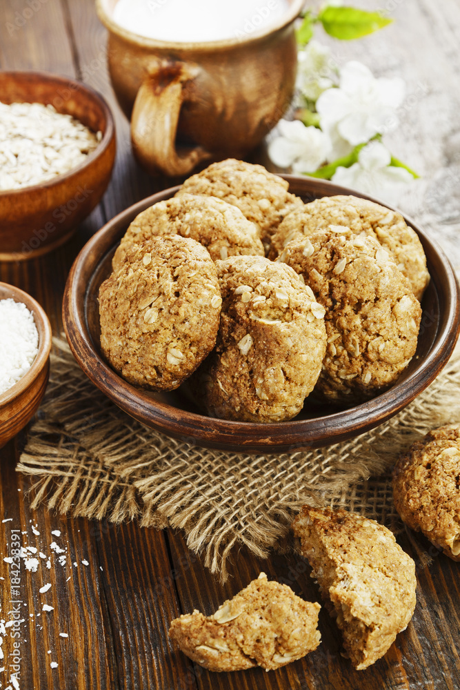 Oatmeal cookies with coconut Oatmeal cookies with coconut