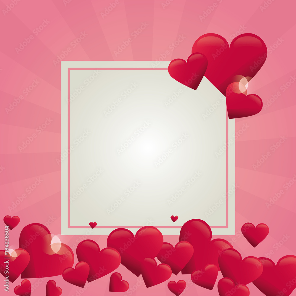 Valentines frame design vector illustration graphic design