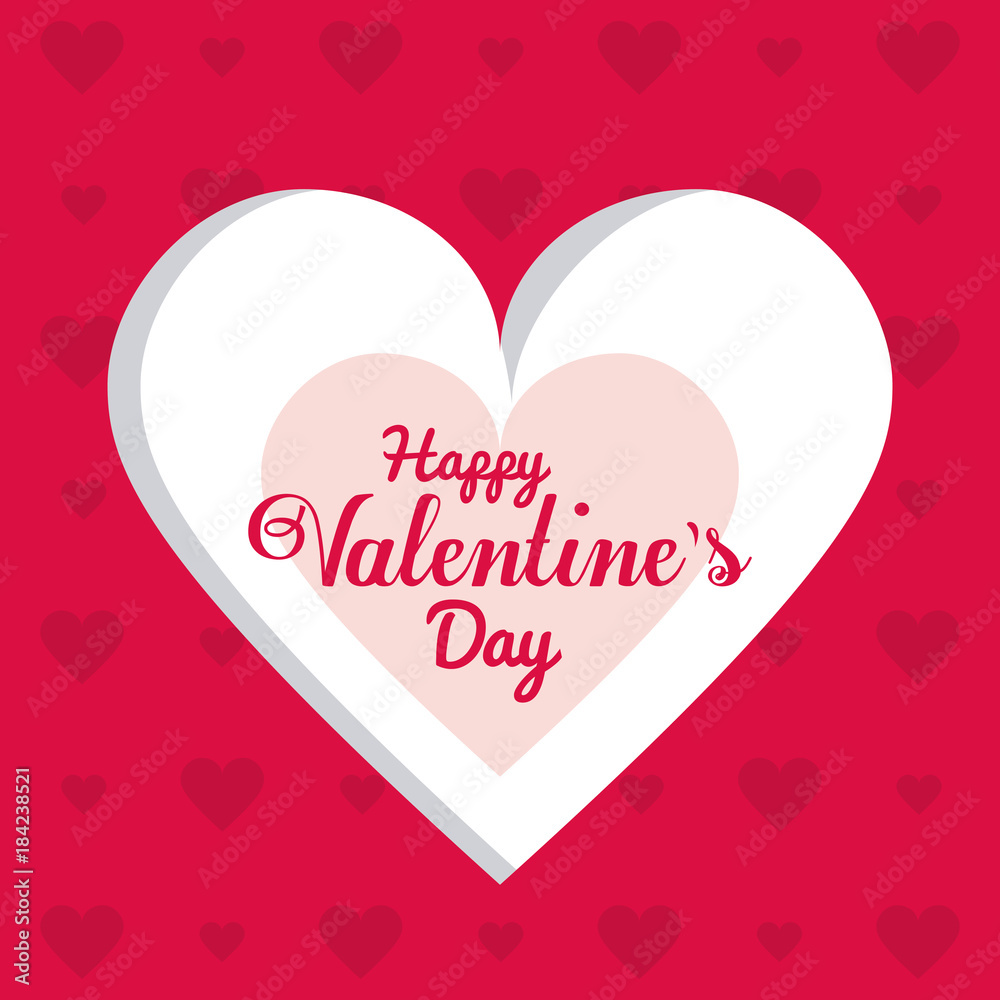 Happy valentines day card vector illustration graphic design
