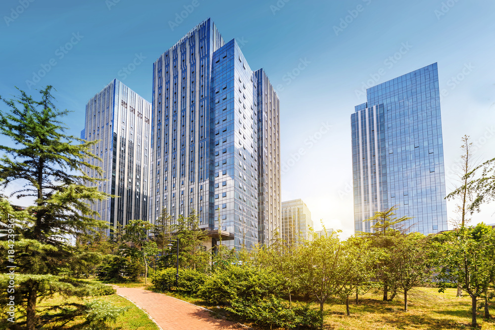 Obraz premium The skyscraper is in qingdao, China