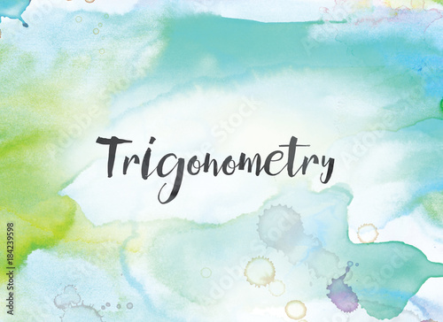 Trigonometry Concept Watercolor and Ink Painting photo