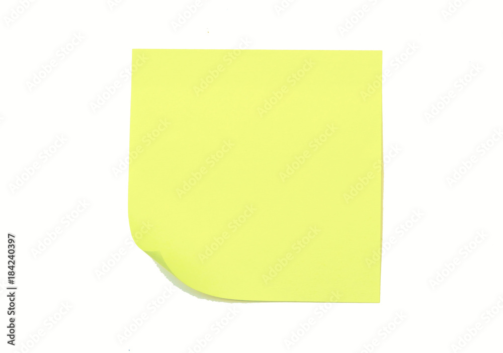 yellow sticky note isolate on white background yellow sticky note isolate on white background