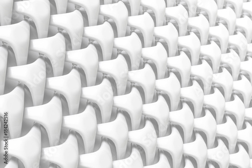 Elegant Abstract White geometric shape 3d Render Modern concept