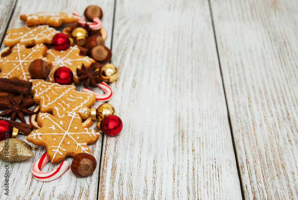 Christmas ginger and honey cookies