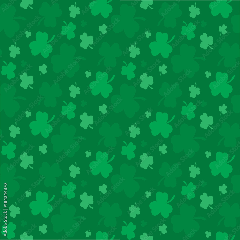 Seamless repeating pattern from clover to St. Patrick's Day Seamless repeating pattern from clover to St. Patrick's Day