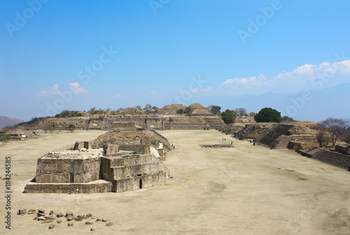 Mayan pyramids in Monte Alban  Oaxaca  Mexico