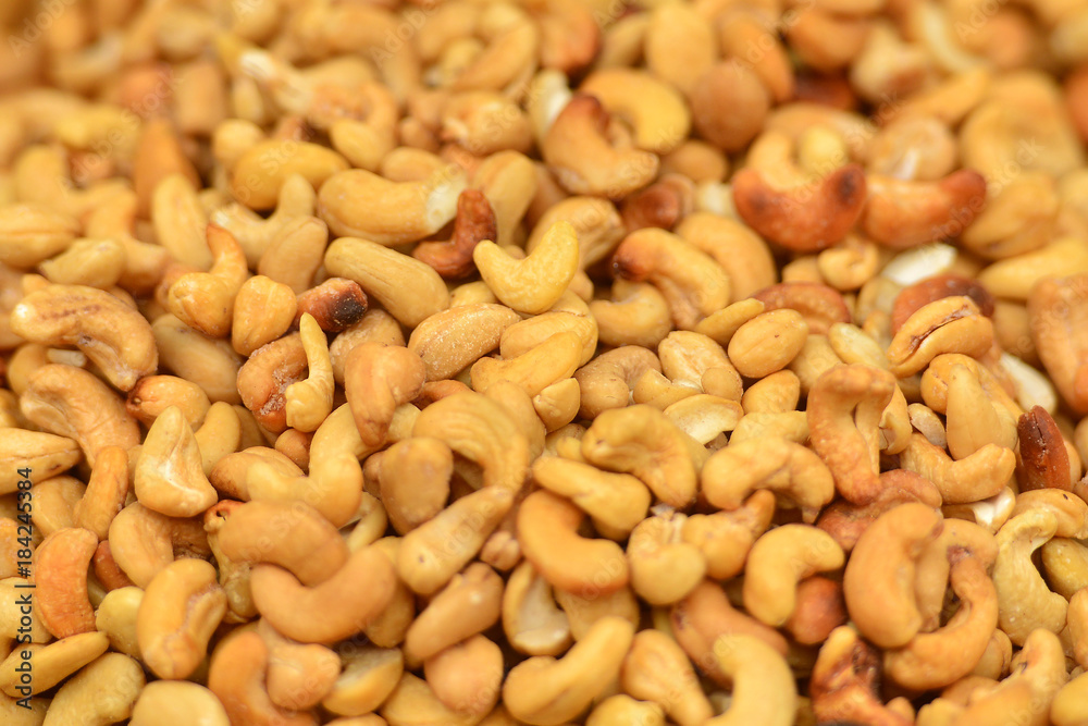 Roasted peanuts background