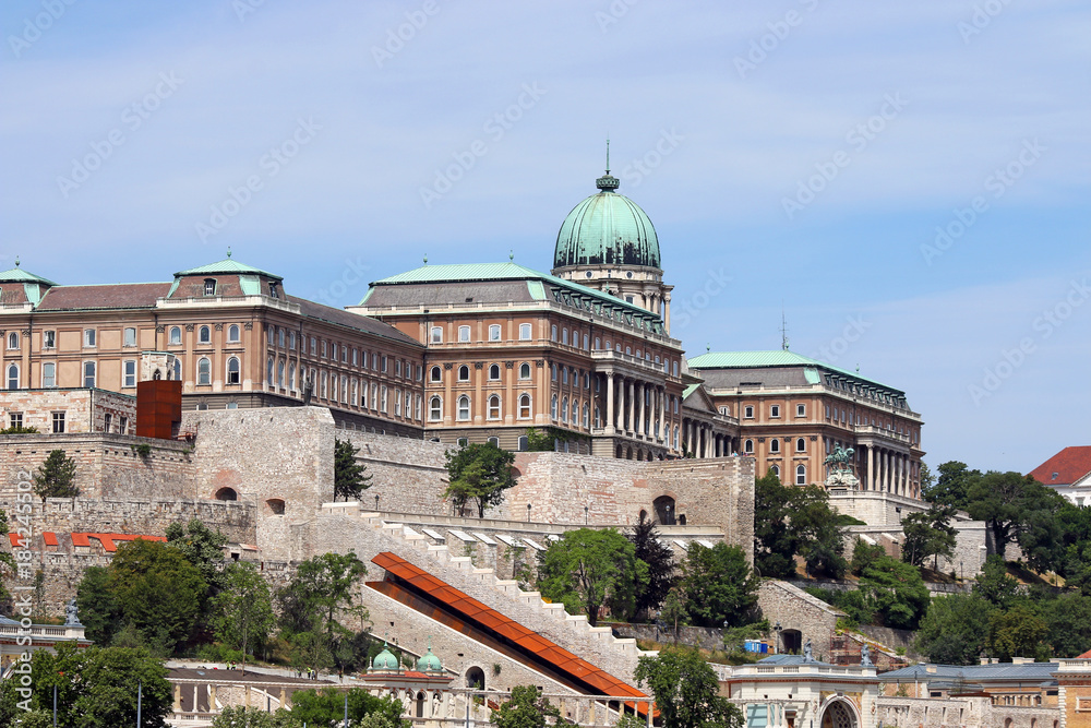 Royal castle on hill Budapest Hungary
