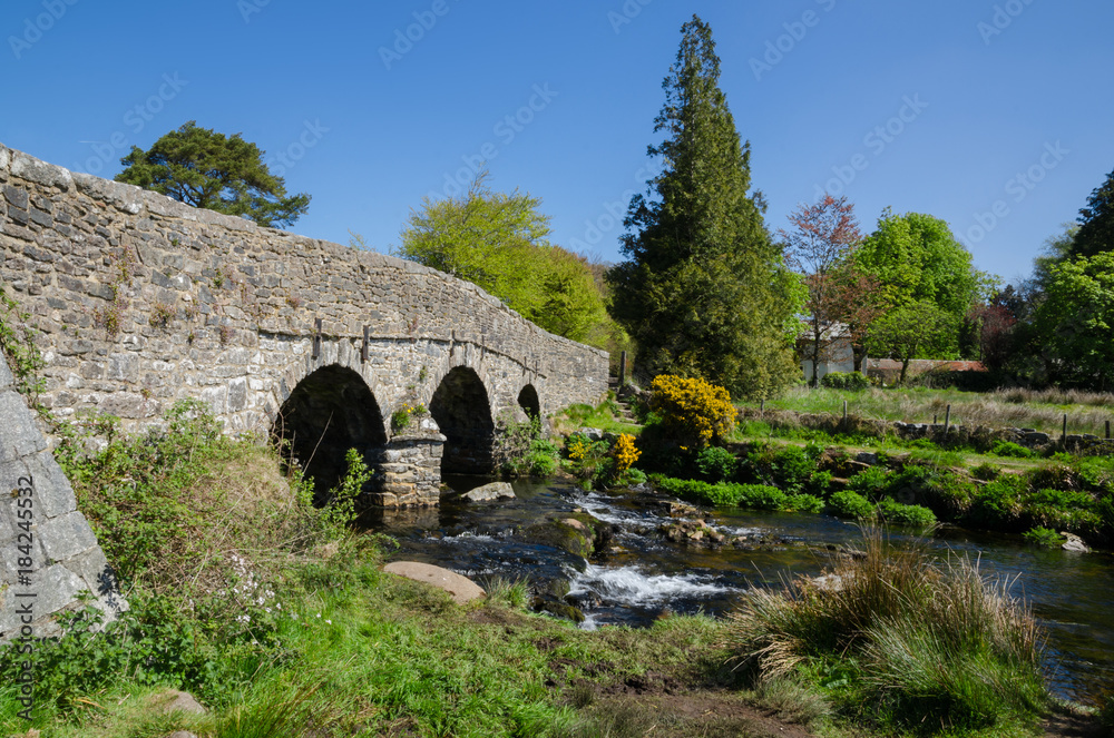 The Ancient Stone Bridge At Postbridge, England