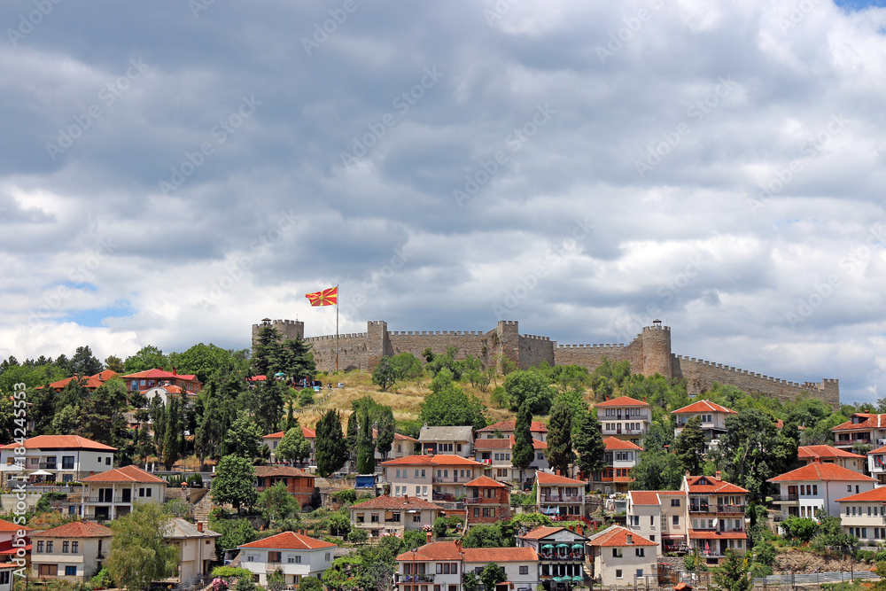 Samuil fortress Ohrid cityscape Macedonia