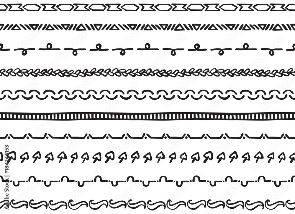 Illustrated seamless borders