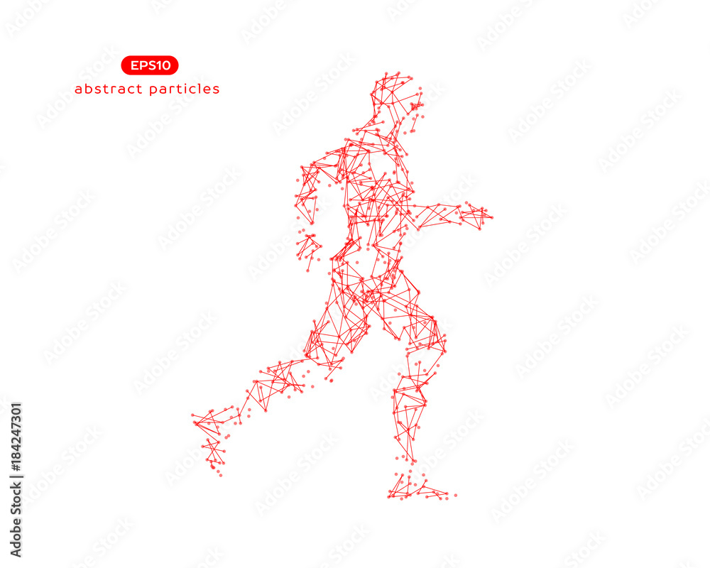 Vector illustration of running man. Vector illustration of running man.