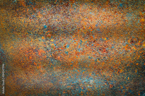 Rusty metal texture or rusty metal background for interior design business. exterior decoration and industrial construction idea concept. Rusty metal is caused by moisture in the air.