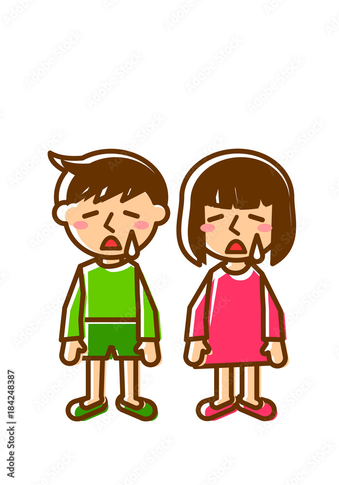 子供　全身　泣く