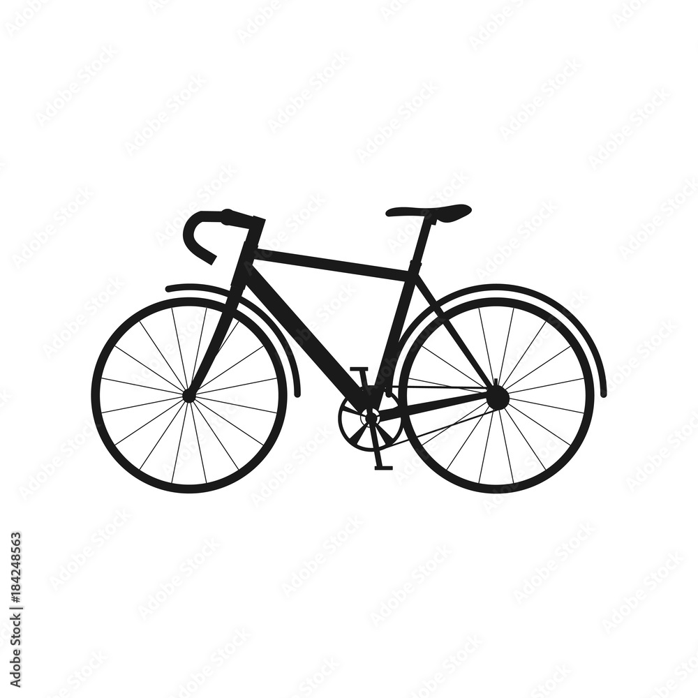 Bicycle icon on white background. Vector illustration. Bicycle icon on white background. Vector illustration.