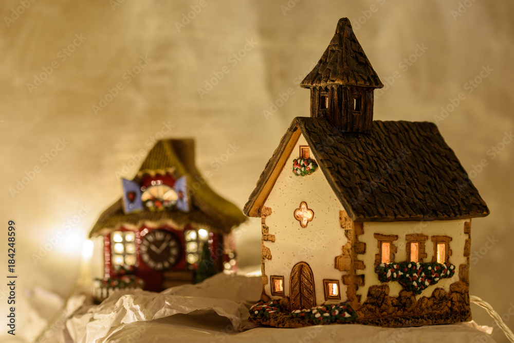 Christmas nativity scene in ceramics