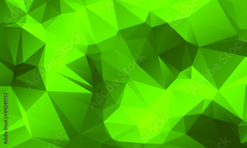 Light Green Nature Color Polygon Background Design, Abstract Geometric Origami Style With Gradient