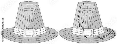 Easy pilgrim hat maze