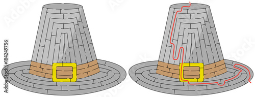 Easy pilgrim hat maze