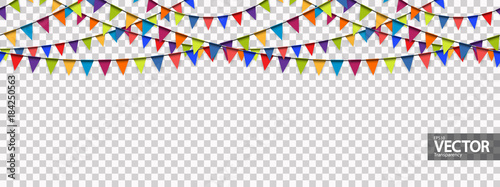 seamless garland background with vector transparency