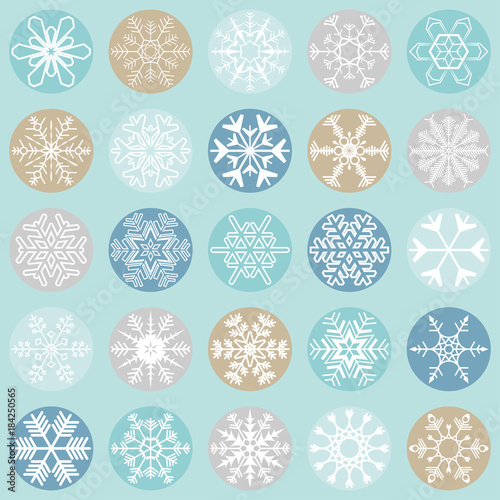 collection christmas snow flakes