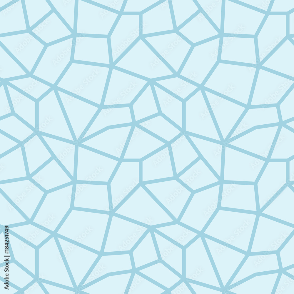 Polygonal seamless background. Geometric line blue and white pattern for wallpapers and textile