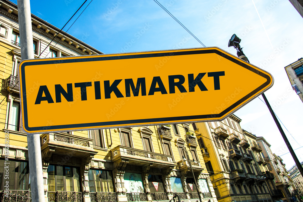 Obraz premium Schild 285 - Antikmarkt