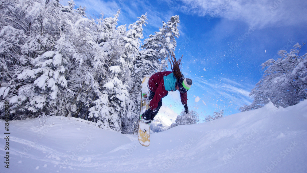 snowboard en poudreuse - saint pierre de chartreuse