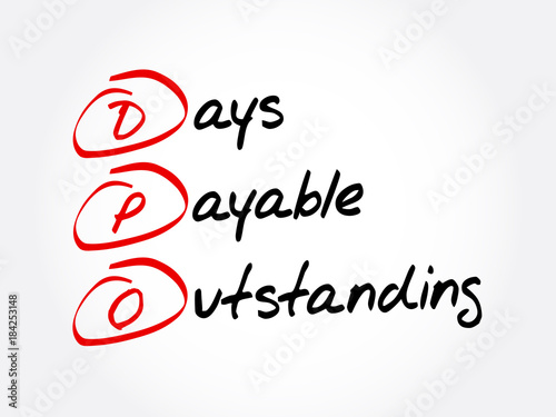 DPO - Days Payable Outstanding acronym, business concept background