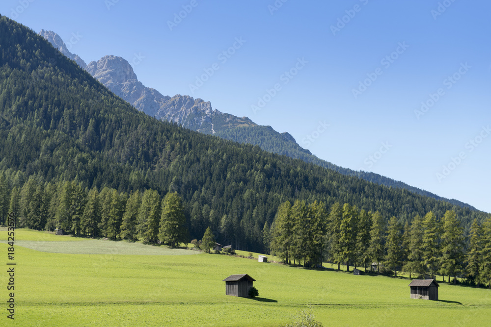 Italien, Dolomiten, Hochpustertal, Naturpark Drei Zinnen, Landschaft bei Sexten.