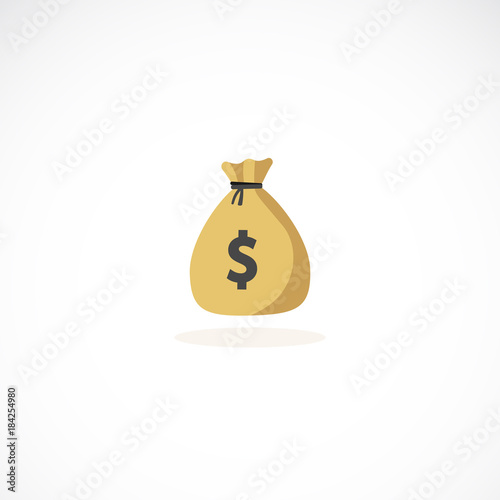 Full moneybag icon. Money sign bag illustration photo