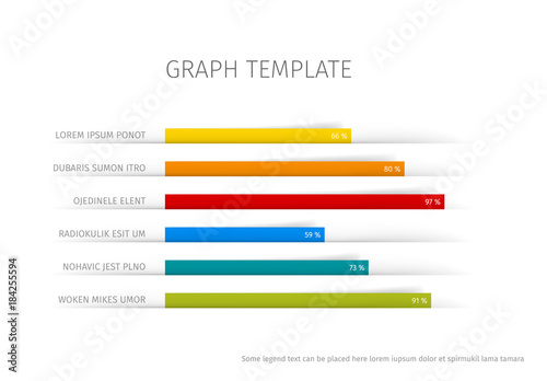 Vector column horizontal graph template