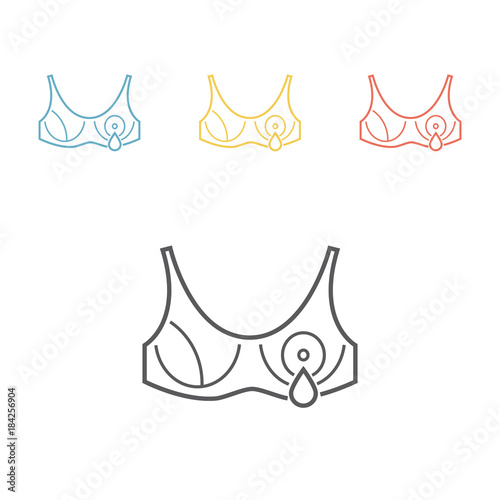 Breastfeeding bra line icon Vector illustration