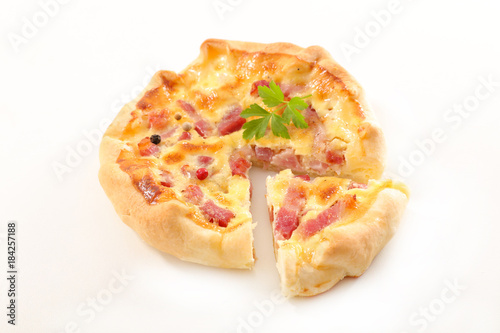 quiche isolated on white background